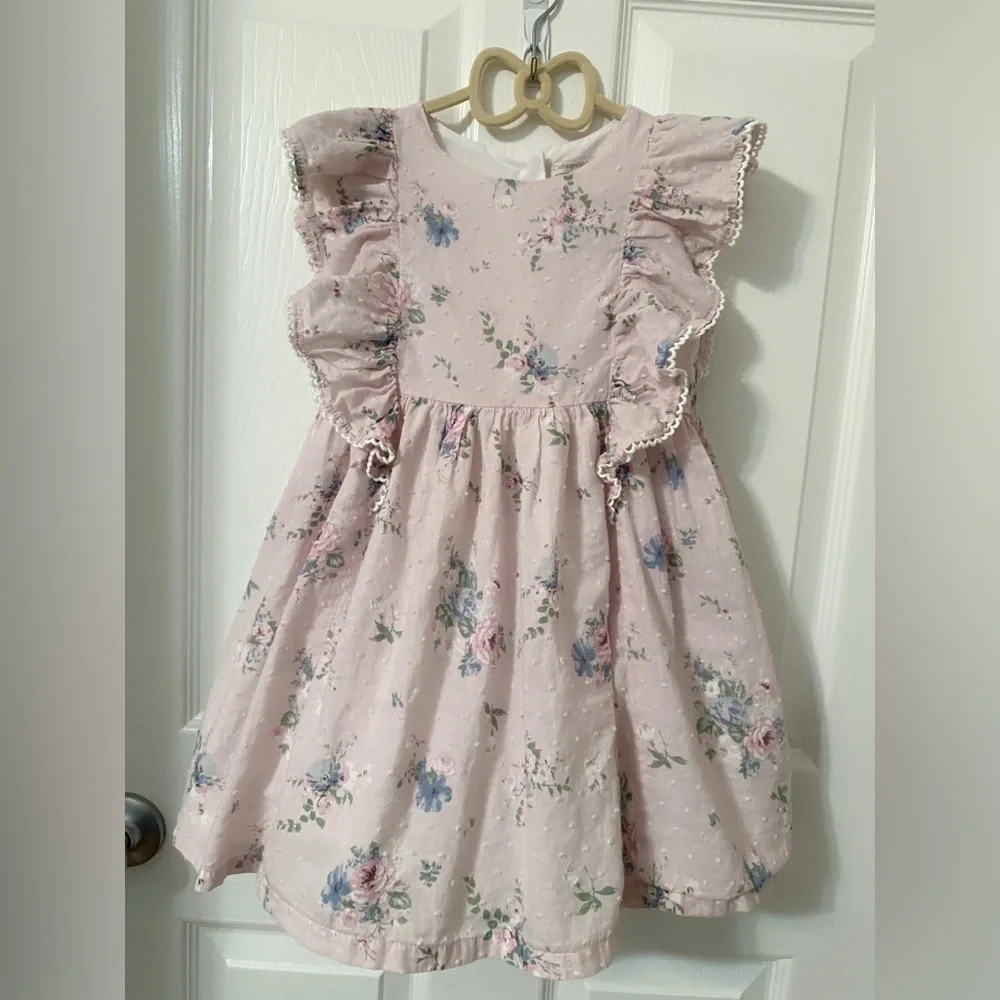 Catherine Malandrino Pink Floral Ruffle Dress